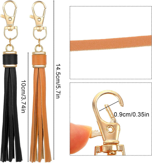 Leather Tassels for Handbags, 4PCS Tassel Keychain Charms Leather Charms for Purses and Bag Charm for V1258-DP02-A-527