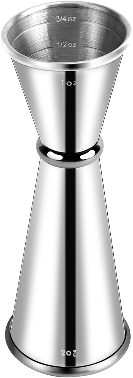 Jigger for Bartending, Double Cocktail Jigger Japanese Premium 304 Stainless Steel Jigger 2 OZ 1 OZ with V1258-DP02-A-53