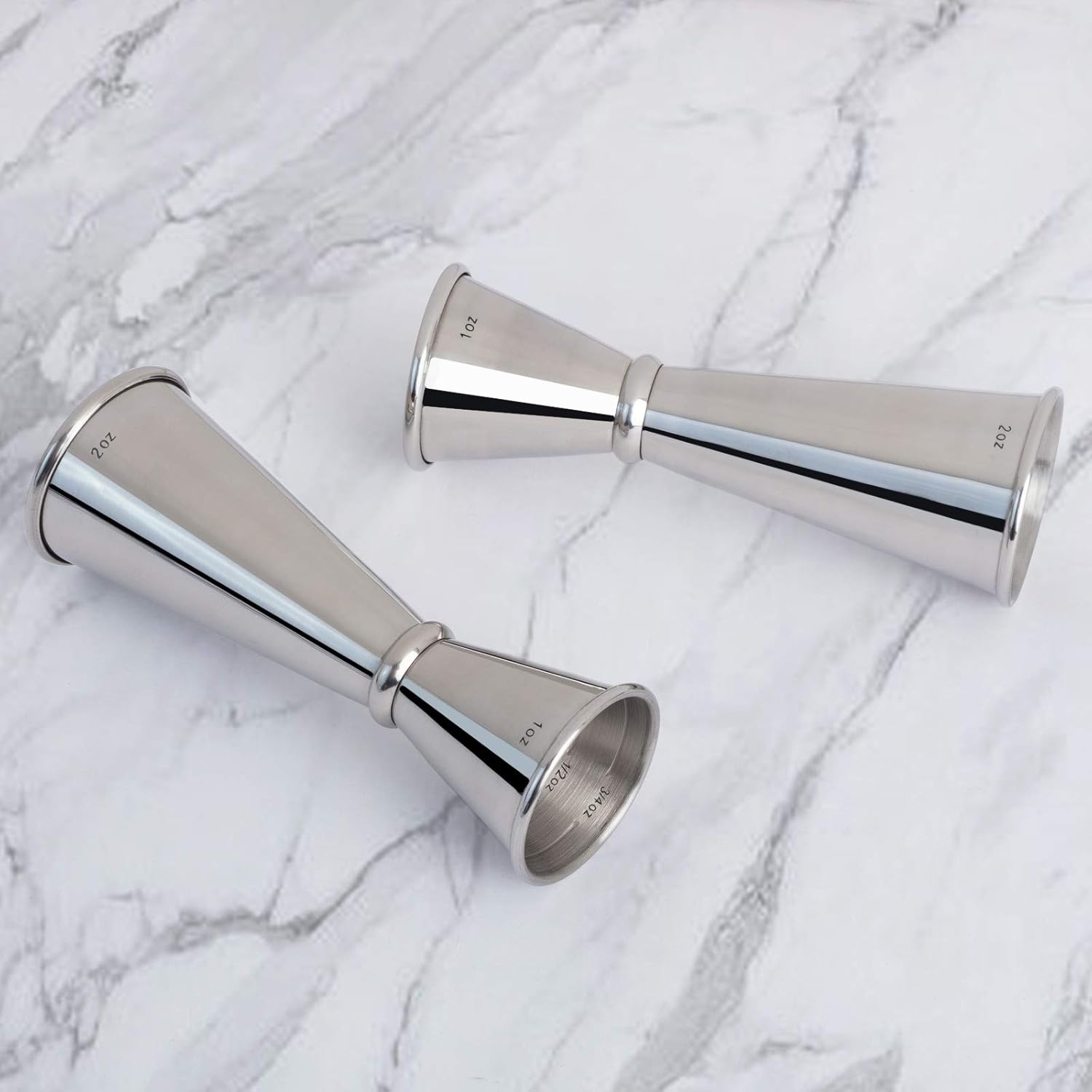 Jigger for Bartending, Double Cocktail Jigger Japanese Premium 304 Stainless Steel Jigger 2 OZ 1 OZ with V1258-DP02-A-53