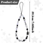 Beaded Camera Hand Strap, Cool Black Star Phone Lanyard Wrist Cute Bag Charm Digital Camera Wrist Strap for V1258-DP02-A-542