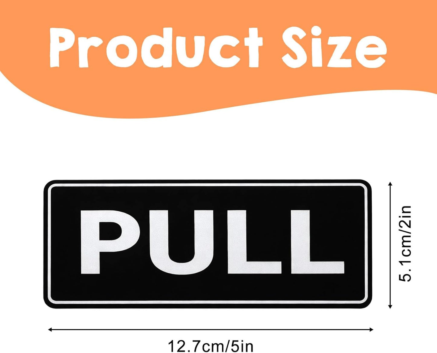 6Pack Push Pull Door Stickers,Adhesive Push and Pull Signs Stickers for Glass Doors and Other Side Doors in V1258-DP02-A-543