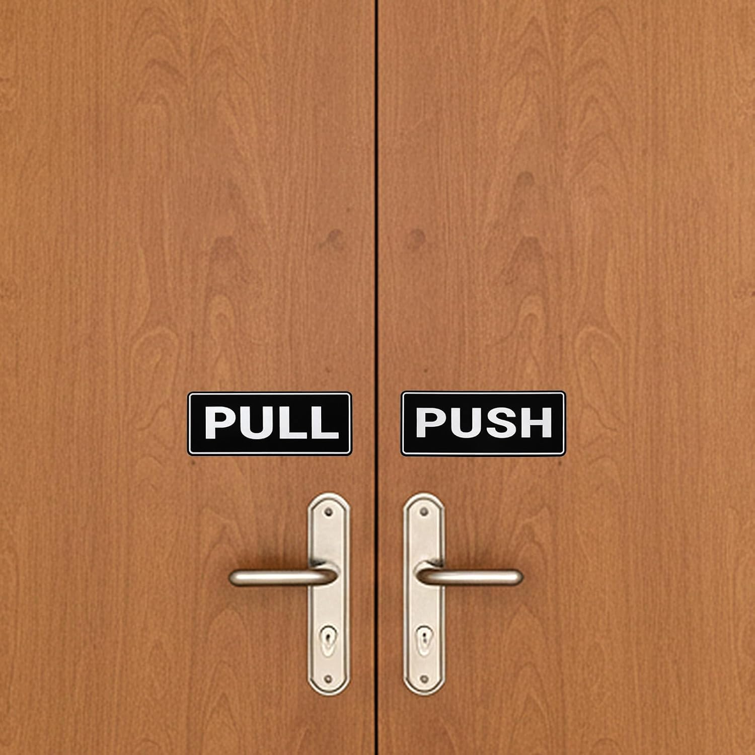 6Pack Push Pull Door Stickers,Adhesive Push and Pull Signs Stickers for Glass Doors and Other Side Doors in V1258-DP02-A-543