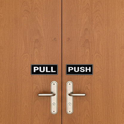 6Pack Push Pull Door Stickers,Adhesive Push and Pull Signs Stickers for Glass Doors and Other Side Doors in V1258-DP02-A-543