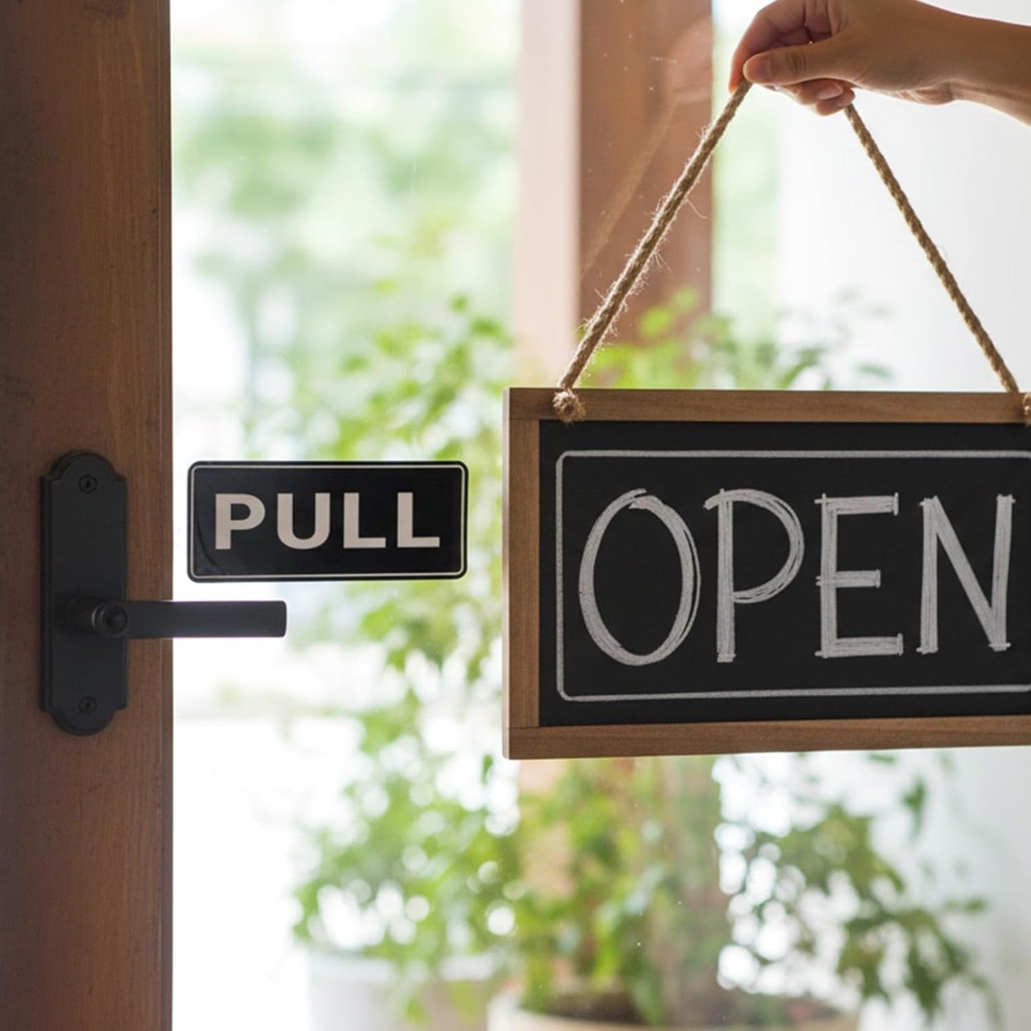 6Pack Push Pull Door Stickers,Adhesive Push and Pull Signs Stickers for Glass Doors and Other Side Doors in V1258-DP02-A-543