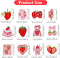 12PCS Strawberry Iron on Patches,Cute Patches Iron on Fruit Bow Embroidered Patch for Clothing Backpack Hat V1258-DP02-A-545