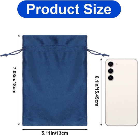 Shimmeroo 4PCS 7x5 Inch Drawstring Pouch, Soft Gift Bags Dice Bag Drawstring Favor Bags for Tarot Rune V1258-DP02-A-550