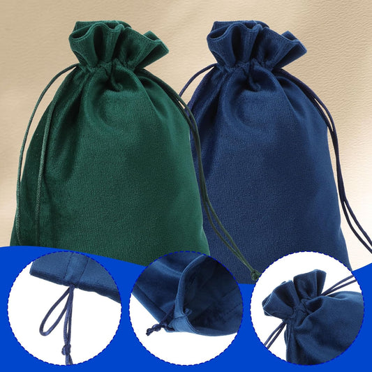Shimmeroo 4PCS 7x5 Inch Drawstring Pouch, Soft Gift Bags Dice Bag Drawstring Favor Bags for Tarot Rune V1258-DP02-A-550