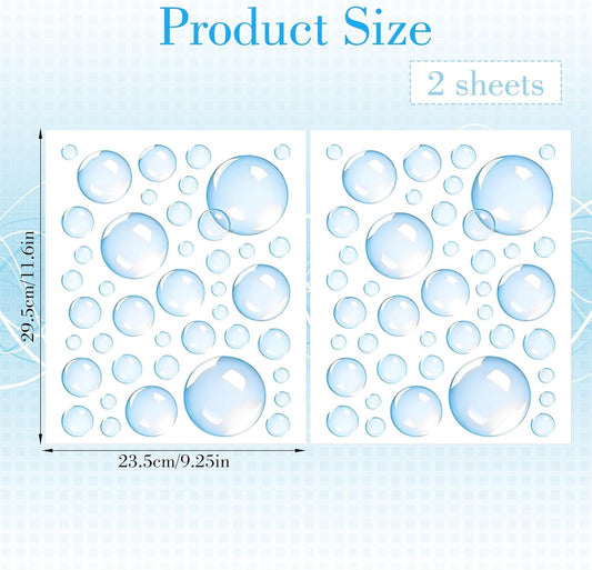 2 Sheets Bubble Stickers, Colorful Bubble Cutouts for Wall Decoration, Underwater & Mermaid Theme Party V1258-DP02-A-552