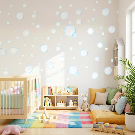 2 Sheets Bubble Stickers, Colorful Bubble Cutouts for Wall Decoration, Underwater & Mermaid Theme Party V1258-DP02-A-552