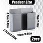 2 Pcs Wall Mount Phone Holder Self Adhesive Phone Shelf with Data Cable Receiving Hole, Grey Charger Remote V1258-DP02-A-553