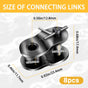 8 Pcs 420 Chain Roller Chain Offset Link 420 Chain Master Link, Half Link, Crank Link V1258-DP02-A-556