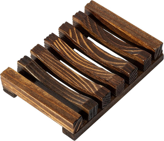 Natural Wooden Soap Dish Soap Saver Holder Soap Tray for Bathroom, Biodegradable, Zero Waste, Plastic Free, V1258-DP02-A-56