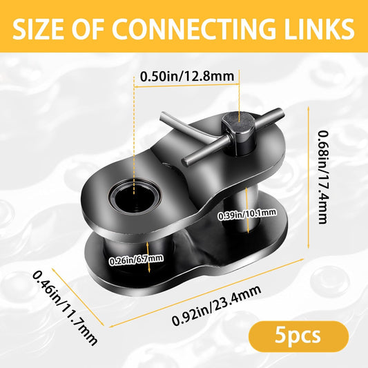 5PCS 420 Chain Roller Chain Offset Link #420, Half Link, Crank Link V1258-DP02-A-560