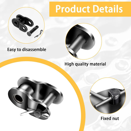 5PCS 420 Chain Roller Chain Offset Link #420, Half Link, Crank Link V1258-DP02-A-560