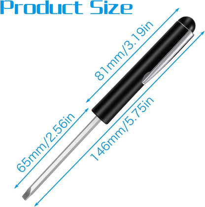 2 PCS Mini Pocket Screwdriver with Magnetic Slotted Tips Reversible Double Ended Bit - Phillips and Flat Head V1258-DP02-A-561