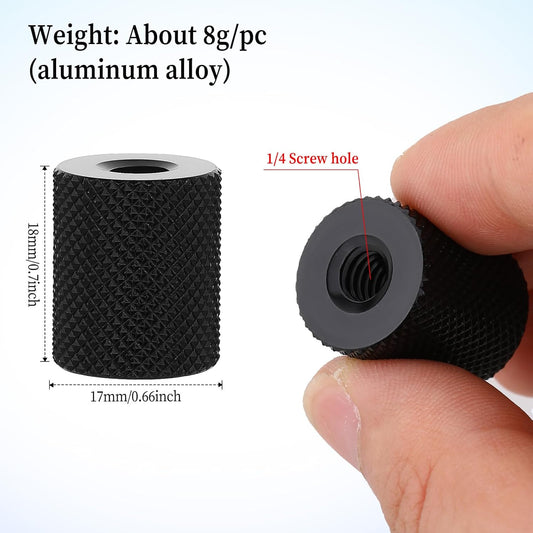 4 Pcs Double Female Thread Tripod Cylinder Adapter Screw 1/4 to 1/4 with Center 1/4-20 Thread Photography V1258-DP02-A-565