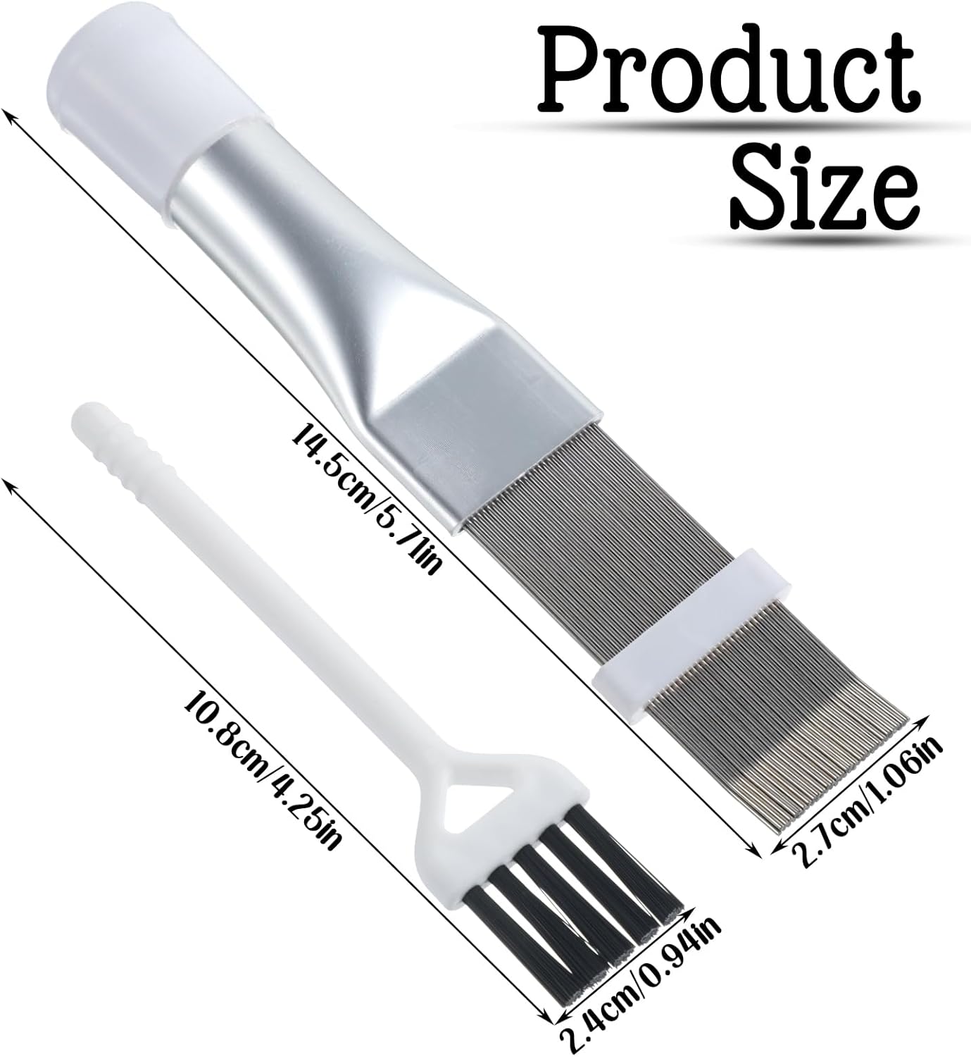 2Pcs Radiator Fin Comb,Coil Cleaning Brush Air Conditioner Fin Comb Kit for Combing Radiator Evaporator V1258-DP02-A-569