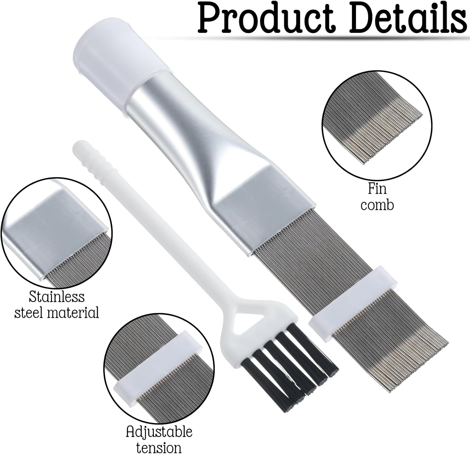 2Pcs Radiator Fin Comb,Coil Cleaning Brush Air Conditioner Fin Comb Kit for Combing Radiator Evaporator V1258-DP02-A-569