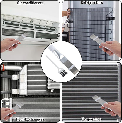2Pcs Radiator Fin Comb,Coil Cleaning Brush Air Conditioner Fin Comb Kit for Combing Radiator Evaporator V1258-DP02-A-569