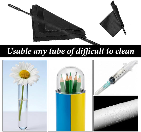 6Pcs Flute Cleaning Kit, 3Pcs Flute Cleaning Rod with 3Pcs Cleaner Polishing Cloth, Flutes Cleaner Swabs V1258-DP02-A-573