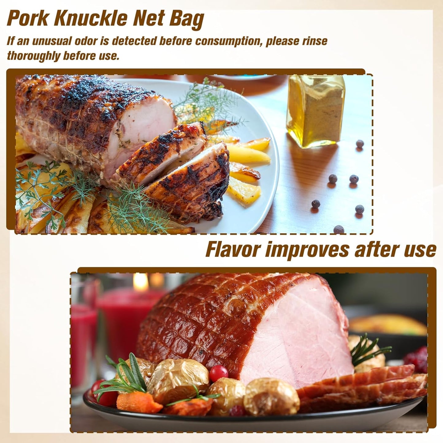 16.4ft Meat Netting, Size 18 Meat Netting Roll Elastic Smoked Meat Poultry Ham Netting Meat Butcher Twine Net V1258-DP02-A-576