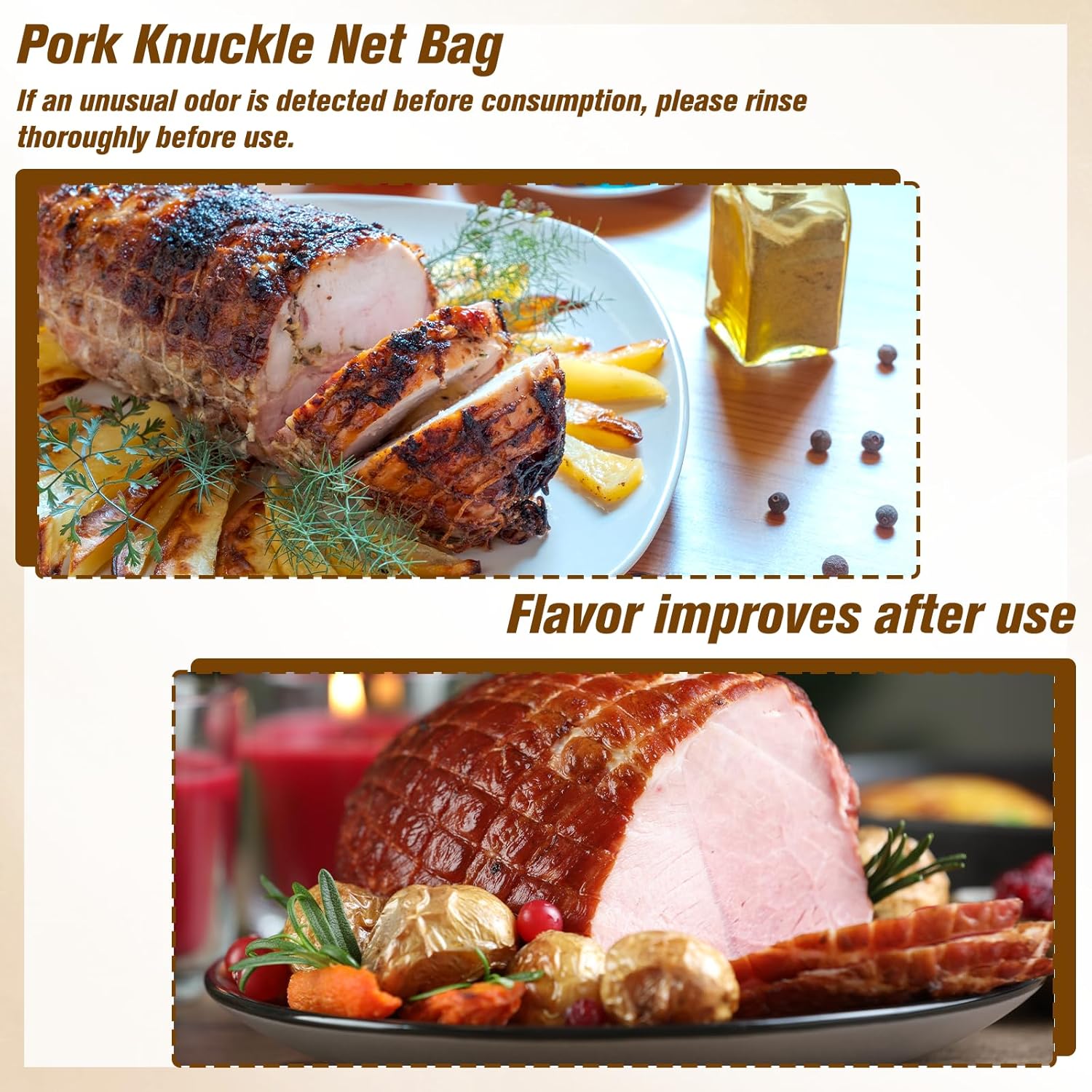 16.4ft Meat Netting, Size 18 Meat Netting Roll Elastic Smoked Meat Poultry Ham Netting Meat Butcher Twine Net V1258-DP02-A-576