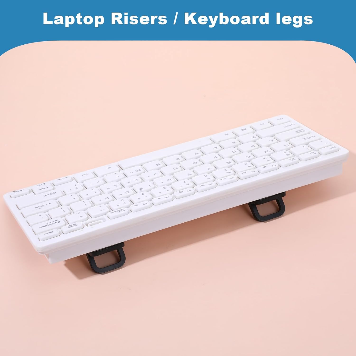 2Pcs Keyboard Riser Self-Adhesive Mini Portable Laptop Stand Foldable Portable Computer Self Adhesive V1258-DP02-A-577
