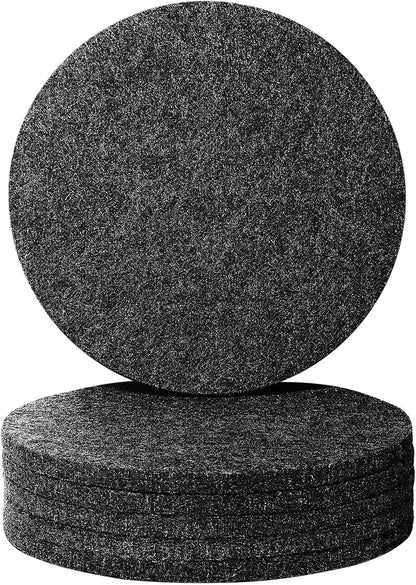 6 PCS Coasters, Eco-Friendly 100% Biodegradable Absorbent Felt Coasters for Drinks Bar Home, 4 Inch (Black V1258-DP02-A-58