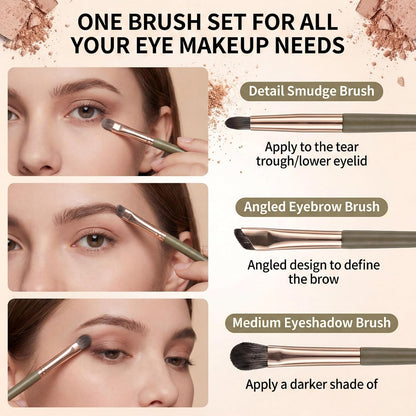 Eye Makeup Brush Set, 5 Pcs Eye Shadow Brushes Set Professional Eyeshadow Makeup Blending Brushes with V1258-DP02-A-582