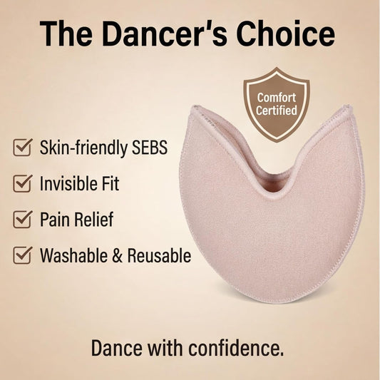 Toe Pads for Pointe Shoes, 1 Pair Soft Ballet Ballet Toe Pads Dance Shoe Toes Protector Accessories, 3.54 x V1258-DP02-A-583