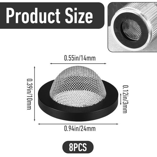 8pcs 3/4 Garden Hose Washers with Filter Screen, Hose Filter Washers, Stainless Steel Hoses Screen Inlet V1258-DP02-A-594
