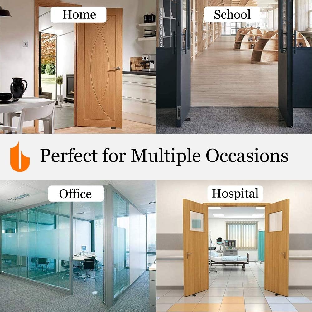 Heavy Duty Rubber Door Stopper Wedge Sturdy and Stackable Door Stop, Multi Surface Design, Fit for Gaps up to V1258-DP02-A-60