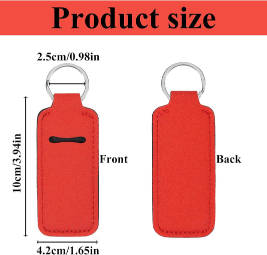 10 Pcs Chapsticks Holder Keychain for Lipstick, Potable Colorful Keychain Lip Lipstick Holders Gloss Cute V1258-DP02-A-608