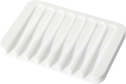 Soap Dish Shower Waterfall Soap Tray Holder for Bathroom, Kitchen, Counter Top, Flexible Silicone, Keep Soap V1258-DP02-A-61