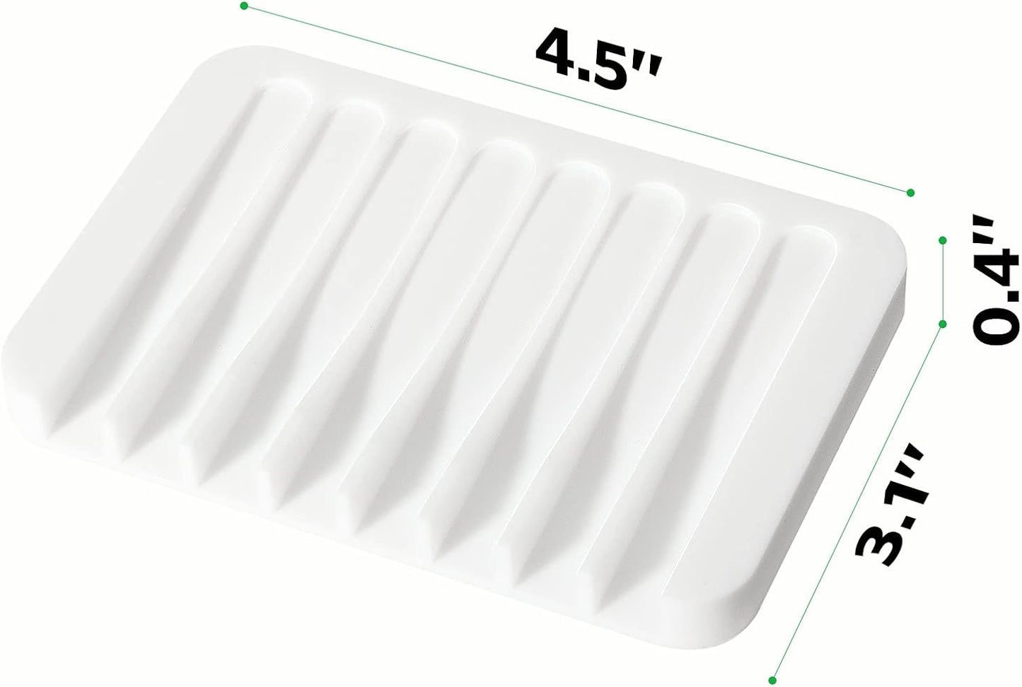 Soap Dish Shower Waterfall Soap Tray Holder for Bathroom, Kitchen, Counter Top, Flexible Silicone, Keep Soap V1258-DP02-A-61