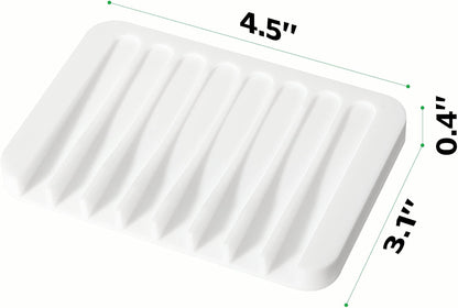 Soap Dish Shower Waterfall Soap Tray Holder for Bathroom, Kitchen, Counter Top, Flexible Silicone, Keep Soap V1258-DP02-A-61