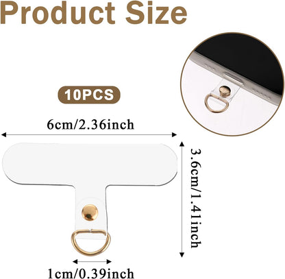 Vin Beauty 10 Pack Universal Gold Phone Tether Tab, Phone Lanyard Tab Without Adhesive, Tether Tabs for Cell V1258-DP02-A-611