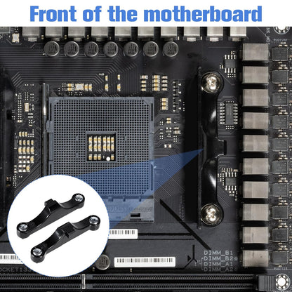 4 PCS AM5 CPU Bracket AM5 Motherboard CPU Cooler Fan Bracket, Desktop Computer Fan Retainer with Screws Black V1258-DP02-A-612