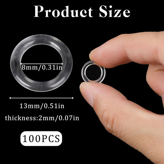100pcs Roman Shade Rings Clear Plastic Drapery Ring Blind Curtain Rings for Roman Shades Clear Blind Curtains V1258-DP02-A-614