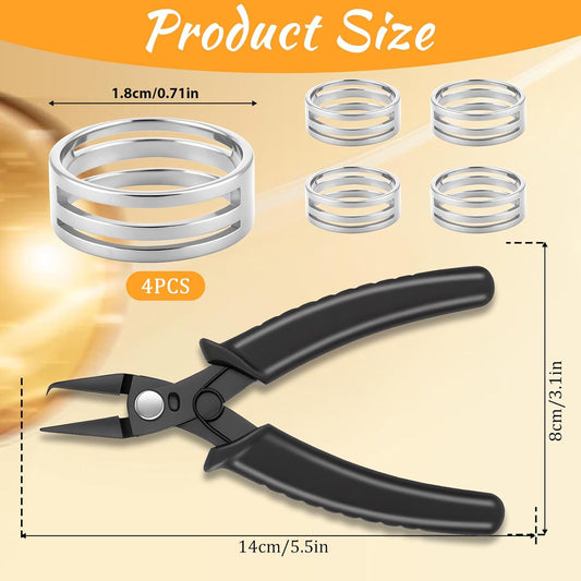 Jump Ring Pliers with Jump Ring Opener Finger Tools with Split Rings Plier, Rings Pliers & Jumps Tool for V1258-DP02-A-616