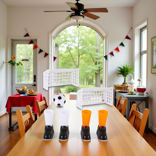 1 Set Finger Soccer Game Finger Footballs Match Funny Finger Table Game Set with Two Goals for Fans Club Party V1258-DP02-A-621