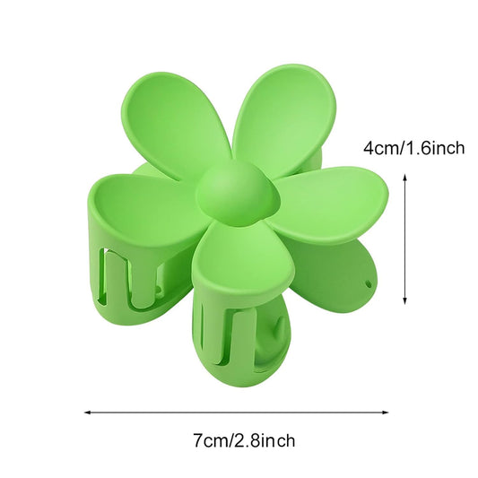 Yellow Hair Claw Clips Flower Shaped Plastic Jaw Anti-scratch Smell-less Useful Hold Tightly Light Hair V1258-DP02-A-625