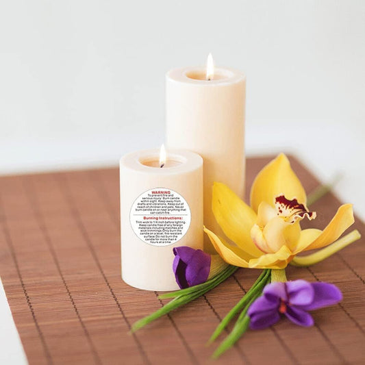 500 Pieces White Candle Warning Labels Candle Jar Container Stickers Candle Safety Stickers Decal Candle V1258-DP02-A-626