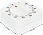 White Timer Clock Square 60-Minute Mechanical Kitchen Timer Wind up Visual Cooking Clock with Loud Alarm No V1258-DP02-A-628