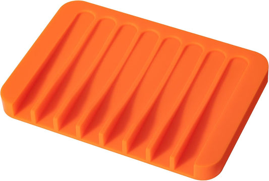 Soap Dish Shower Waterfall Soap Tray Holder for Bathroom, Kitchen, Counter Top, Flexible Silicone, Keep Soap V1258-DP02-A-63