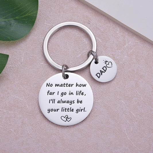 Dad Gift from Daughter, Christmas Best Dad Key Chain, Birthday Father's Day Jewelry for Father Stepdad Papa V1258-DP02-A-630