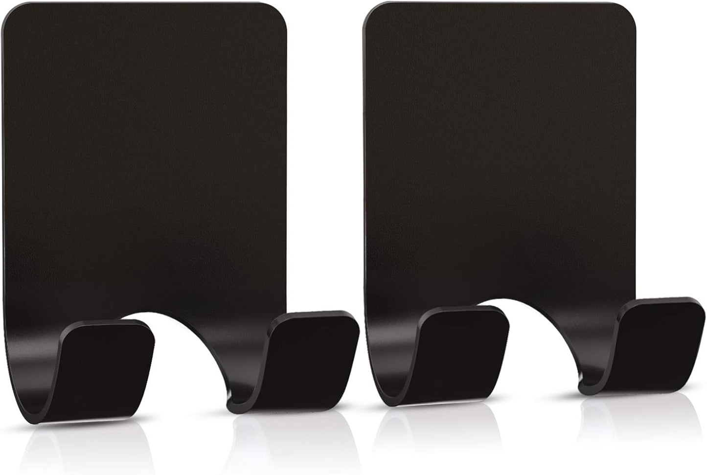 Shower Wall Razor Holder, Metal Adhesive Razor Hooks for His and Hers, Waterproof, Black, 2 Pcs V1258-DP02-A-64