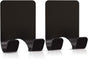 Shower Wall Razor Holder, Metal Adhesive Razor Hooks for His and Hers, Waterproof, Black, 2 Pcs V1258-DP02-A-64