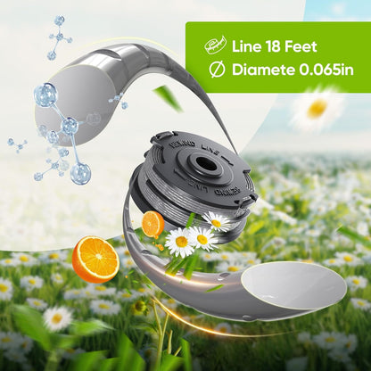 Weed Wacker String Compatible with Greenworks, Dual String Trimmer Replacement Spool for Greenworks Weed V1258-DP02-A-641