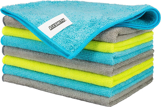 Microfiber Cleaning Cloth - Pack of 8, Size: 12 x 16 in, Multi-Functional Cleaning Towels, Highly Absorbent V1258-DP02-A-652